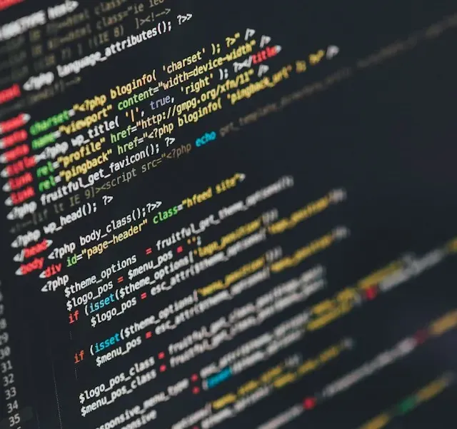 Lines of source code on a dark screen
